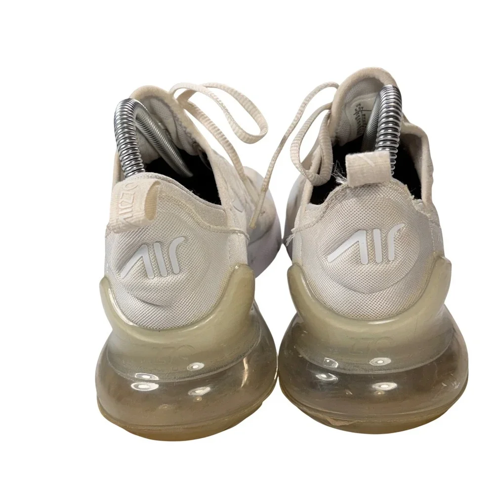 Nike Air Max 270 Cream White Womens Running Shoes 943345-103 Size 7 Women 5.5Y‎